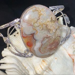 Exotic Mexican Laguna Lace huge statement cuff